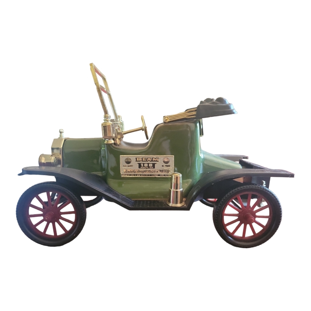 HP 😀 Vtg 74 Jim Beam Distilling Whiskey Decanter 1914 Model T Ford- Roundabout - Picture 5 of 14